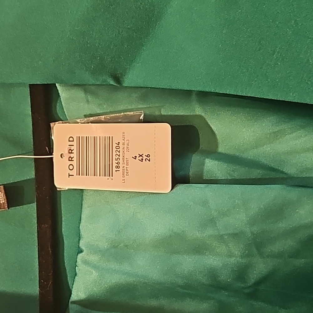Torrid green suit coat jacket 4x 26 - Picture 6 of 7